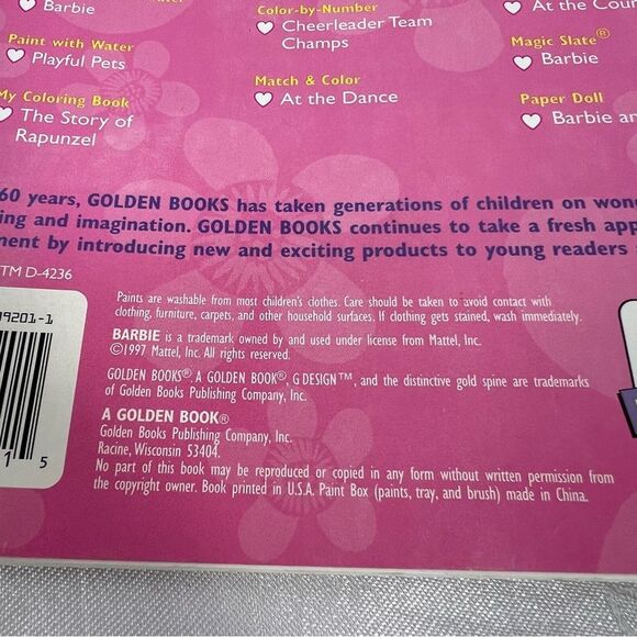 Vintage 1997 Barbie Paint Box Book Claas Trip School Field Trip Golden Book - Picture 5 of 11
